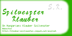 szilveszter klauber business card